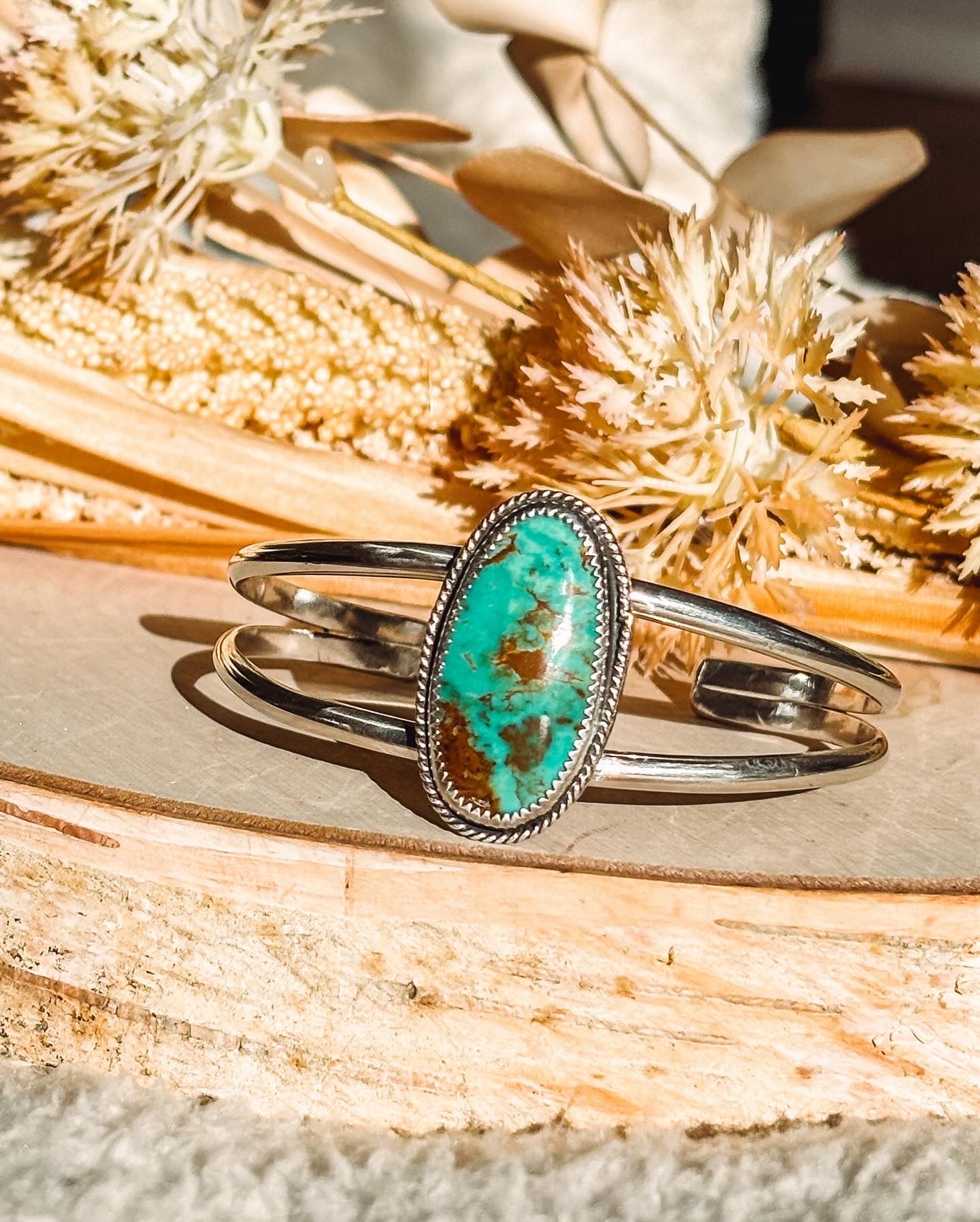 Double Band Turquoise Cuff (Tyrone Turquoise)