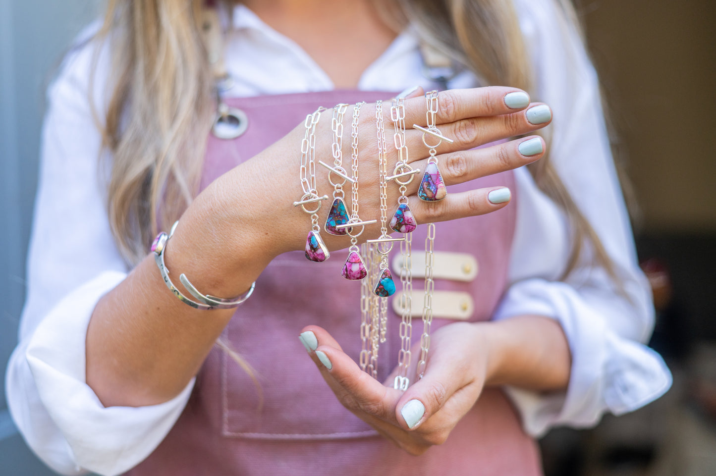 Spiny Oyster Toggle Necklace